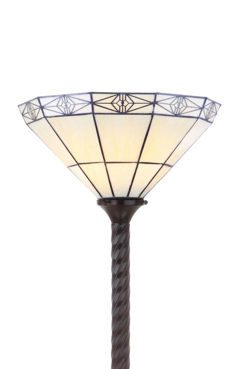 Moore Tiffany-Style 68.57" Torchiere LED Floor Lamp, Bronze