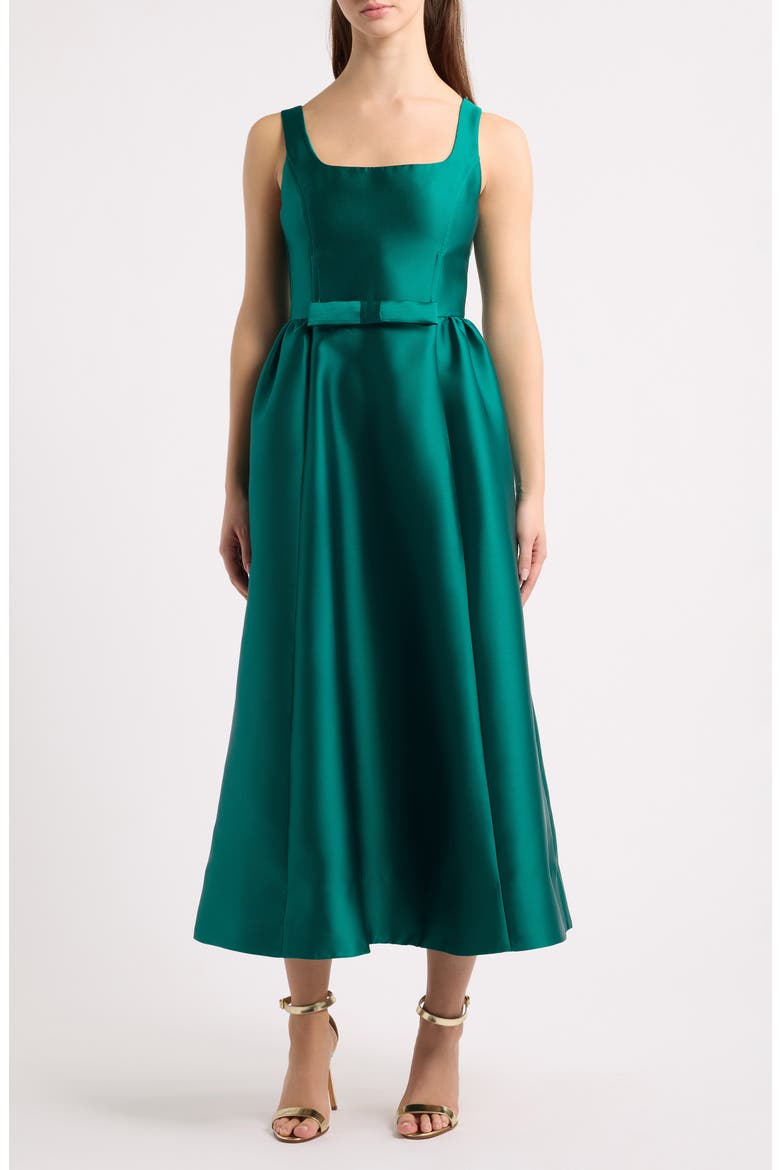 Sleeveless Square Neck Midi Dress, Main, color, GREEN