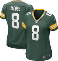Nike Women's Nike Josh Jacobs Green Green Bay Packers Team Game Jersey