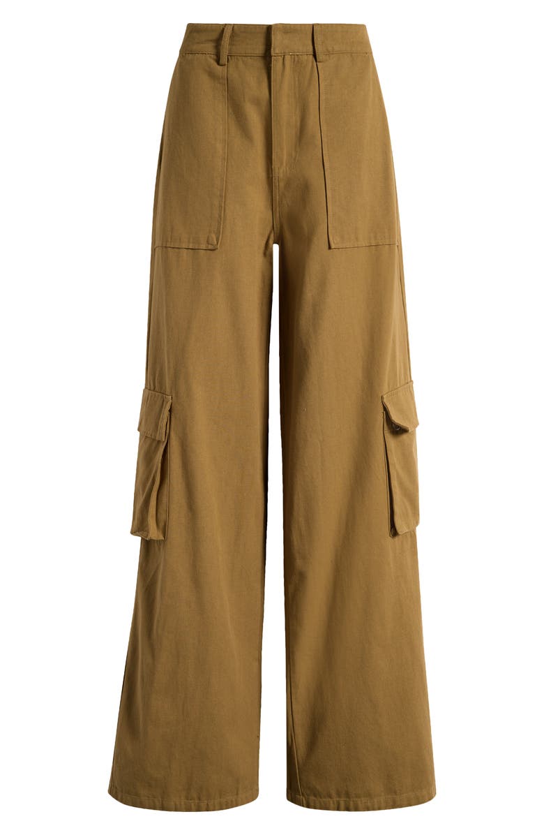 Naked Wardrobe Relaxed Straight Leg Canvas Cargo Pants, Alternate, color,