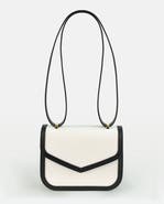 Modher Maya Crossbody Bag In Vegetable Calfskin Leather And Canvas