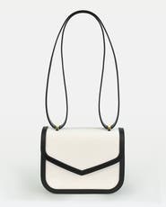 Modher Maya Crossbody Bag In Vegetable Calfskin Leather And Canvas