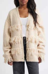 NASTY GAL Fringe Cardigan