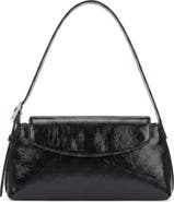 behno Yara Crinkle Leather Baguette Bag