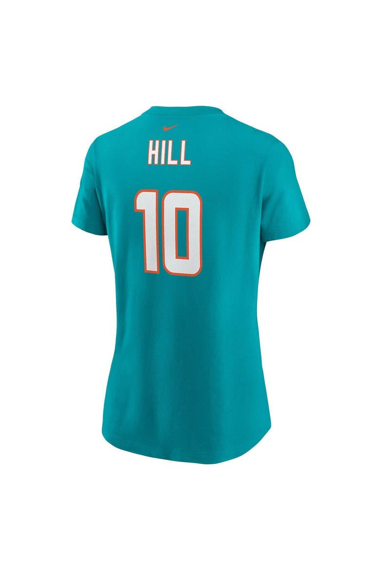 Women's Nike Tyreek Hill Aqua Miami Dolphins Player Name & Number T-Shirt, Alternate, color, Aqua