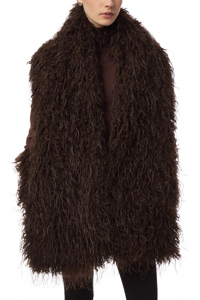 Dame Faux Fur Shawl, Main, color, FAUVE MULTI