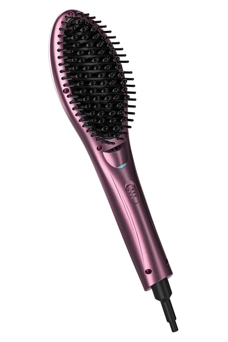 Digital Hot Straightener Brush, Alternate, color, BLUSH PINK