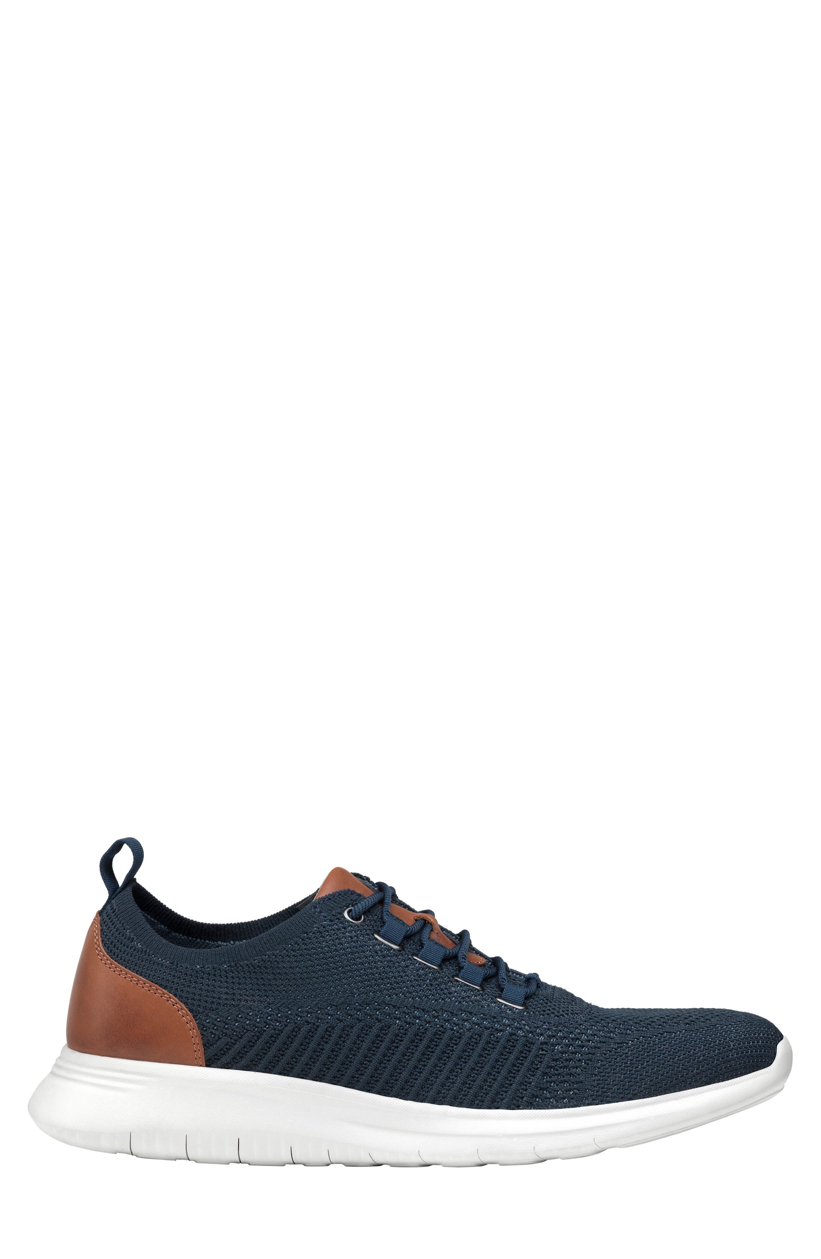 Johnston & Murphy Amherst Knit Sneaker, Alternate, color, Navy Knit