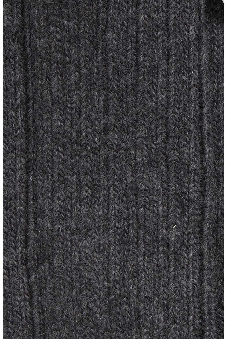 Belted Chunky Wool Blend Ankle Socks, Alternate, color, DARK GREY