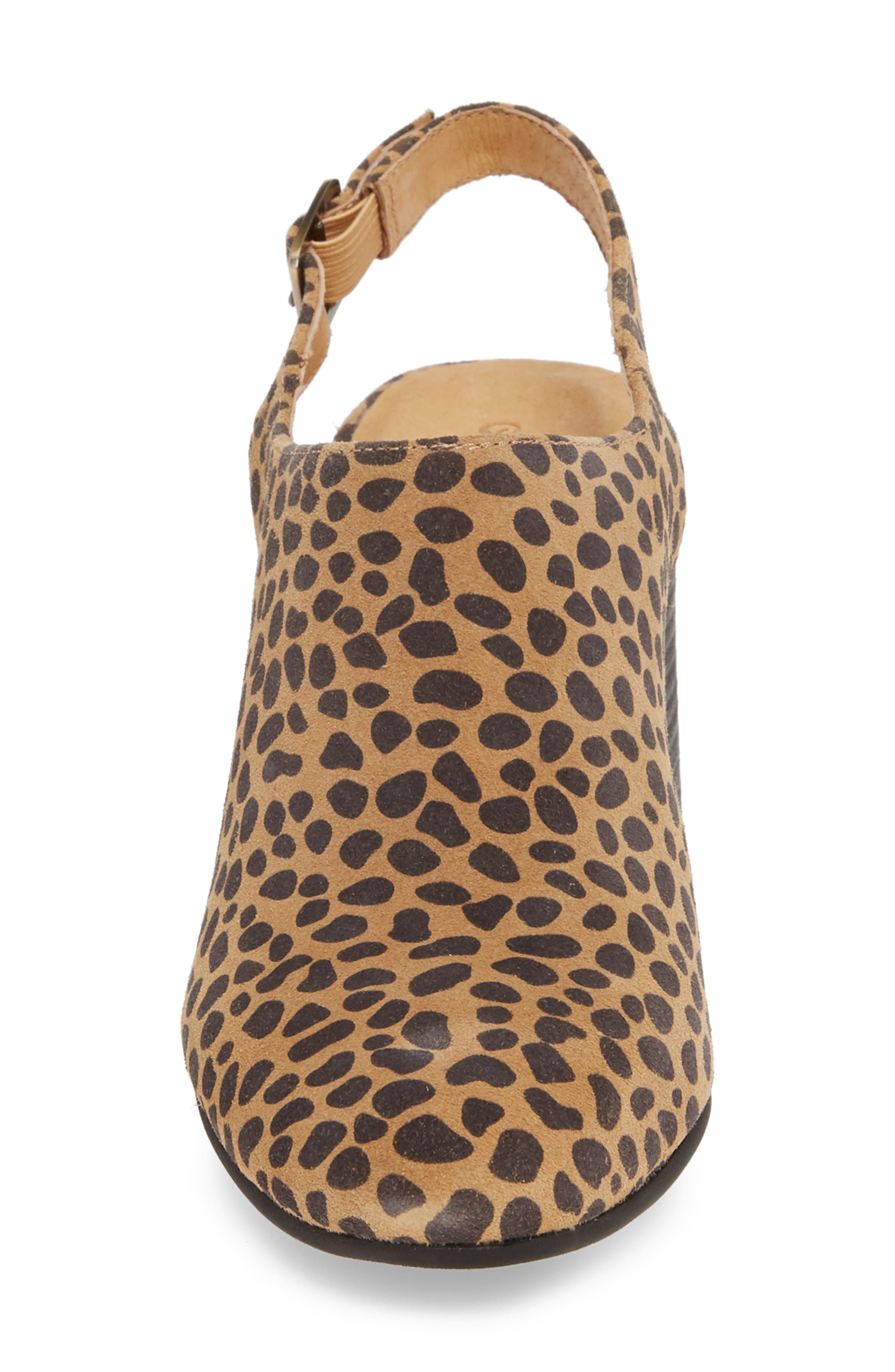 Chocolat Blu Jenna Leopard Print Slingback Mule, Alternate, color, 
