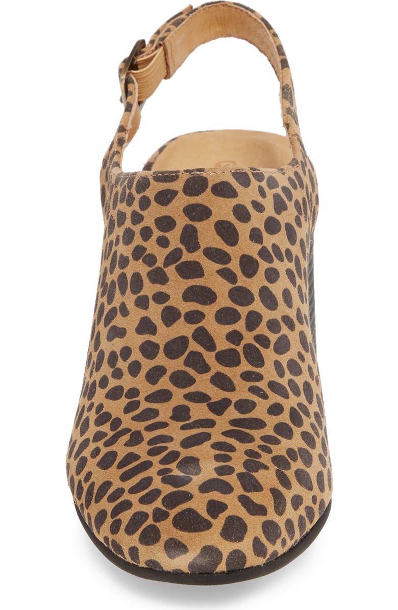 Chocolat Blu Jenna Leopard Print Slingback Mule, Alternate, color,