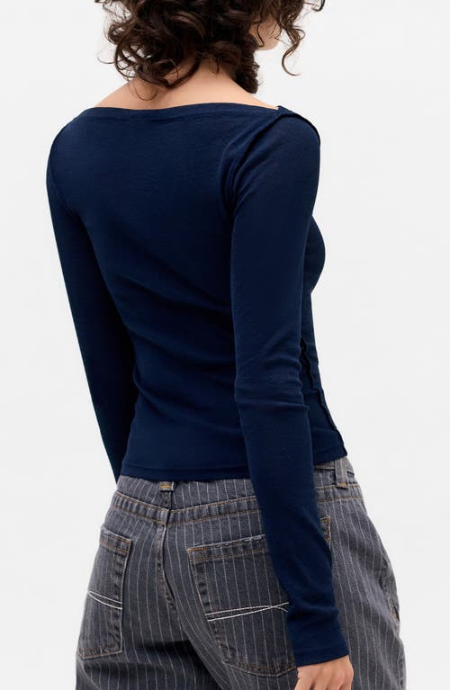 Bdg Urban Outfitters Frankie Off The Shoulder Top In Blue