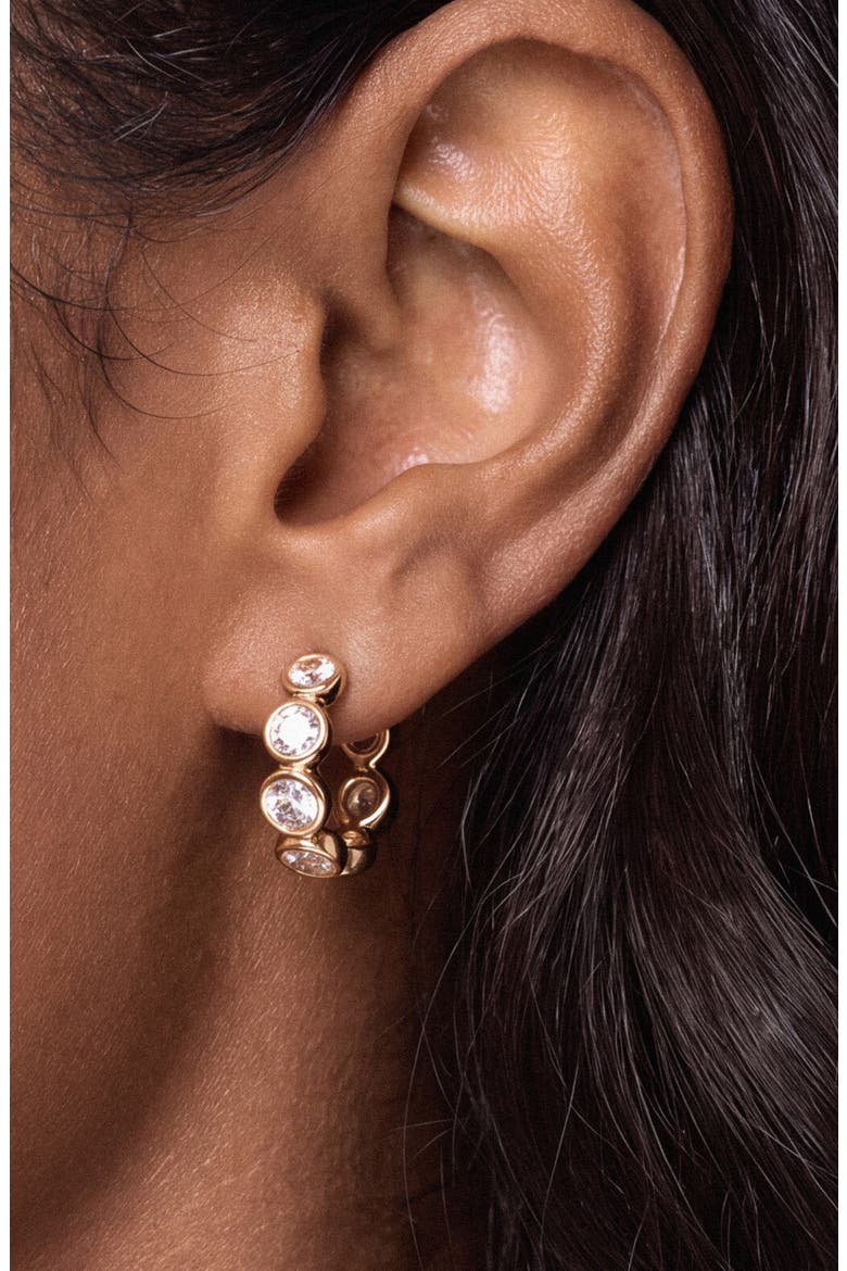 Dainty Hoop Earrings, Alternate, color, GOLD