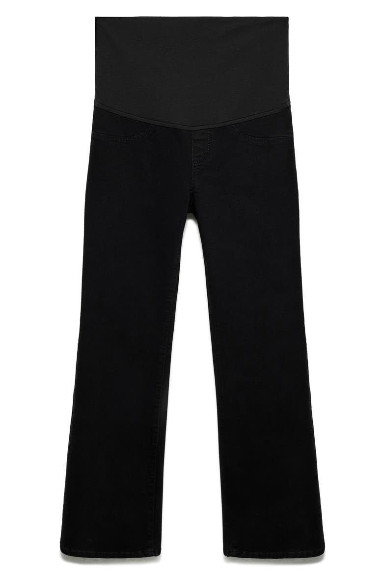Over the Bump Flare Maternity Jeans, Alternate, color, BLACK DENIM