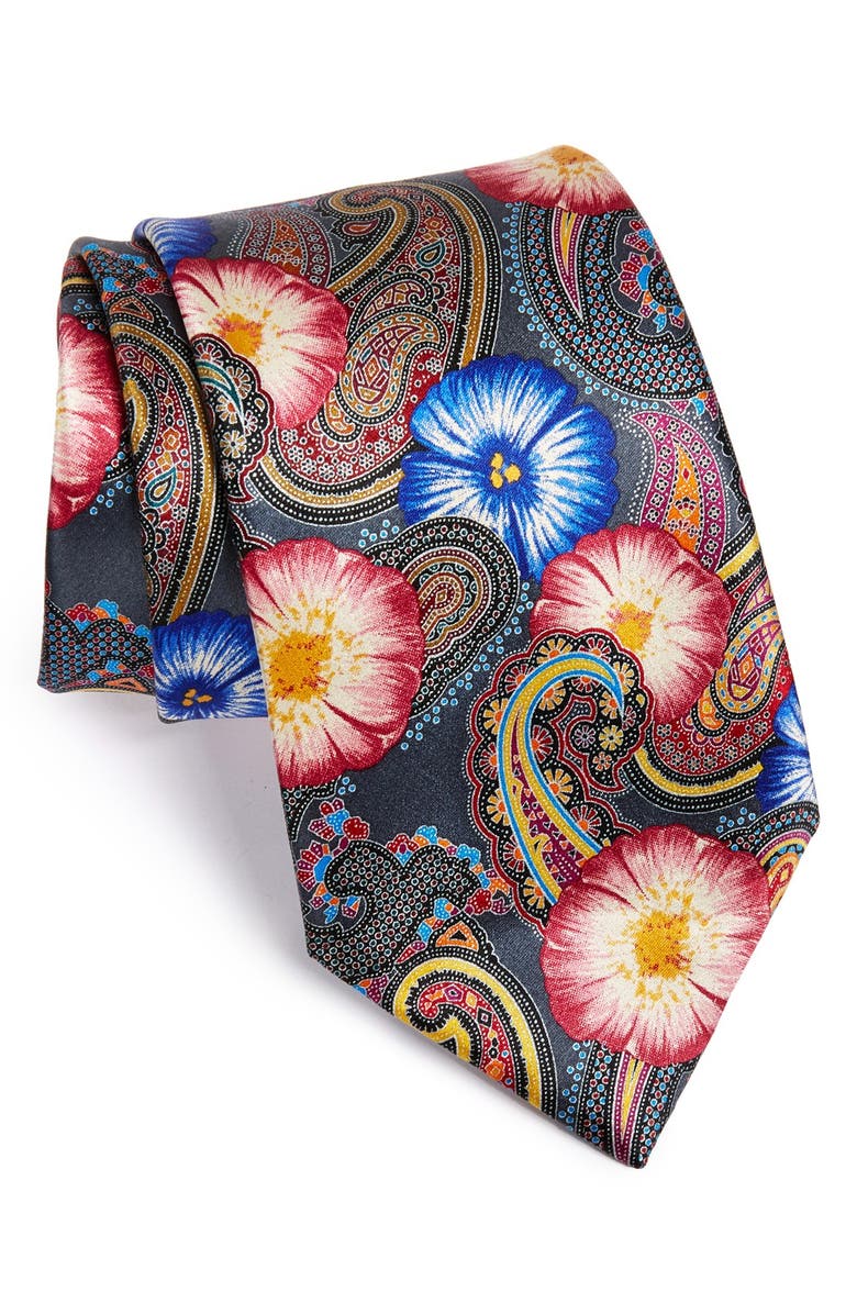 ZEGNA Ermenegildo Zegna 'Quindici' Print Silk Tie, Main, color, 