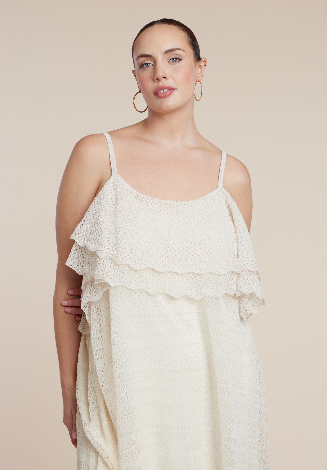 Crochet Knit Maxi Dress - image 2
