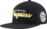 Mitchell & Ness Men's Mitchell & Ness Black Pittsburgh Penguins Core Team Script 2.0 Snapback Hat