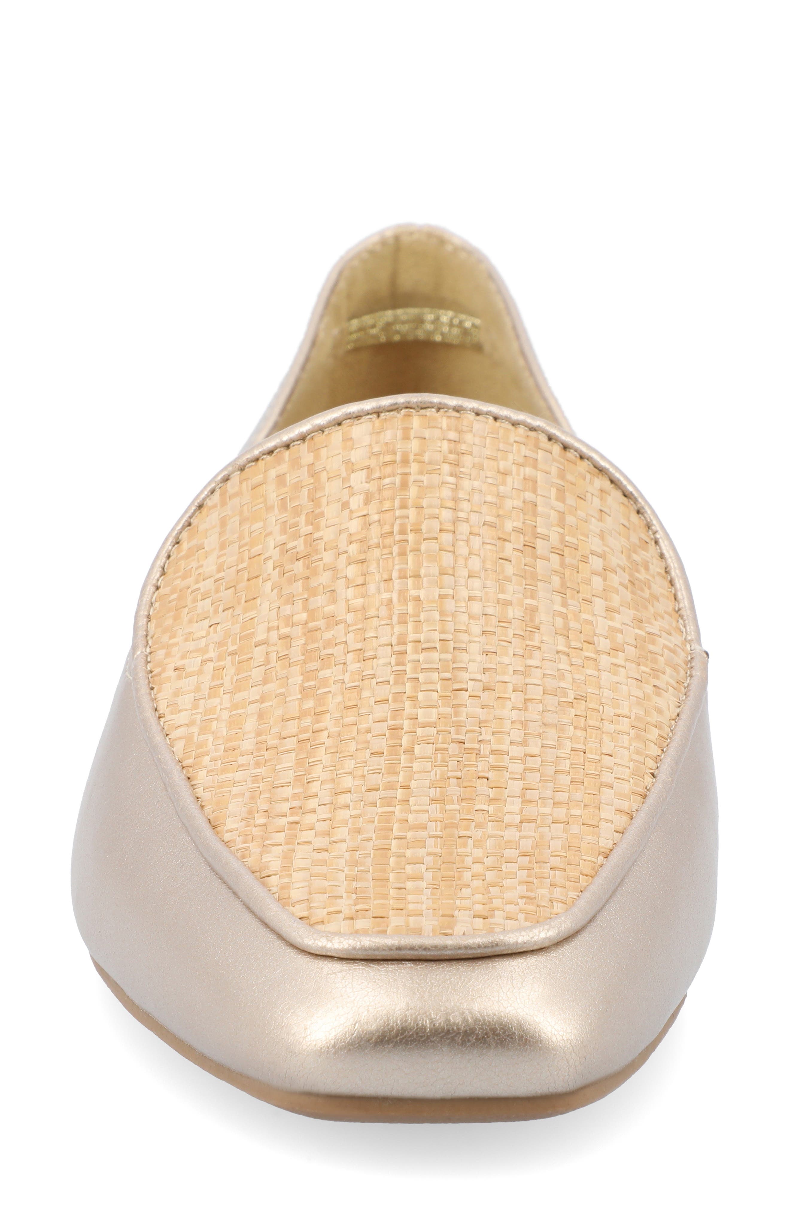 Kennza Mixed Media Loafer, Alternate, color, GOLD