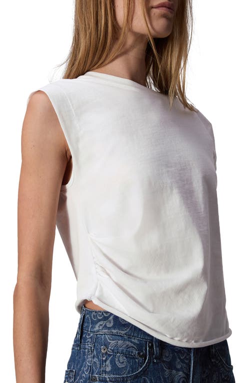 Rag & Bone Mica Gathered Muscle Tee In White