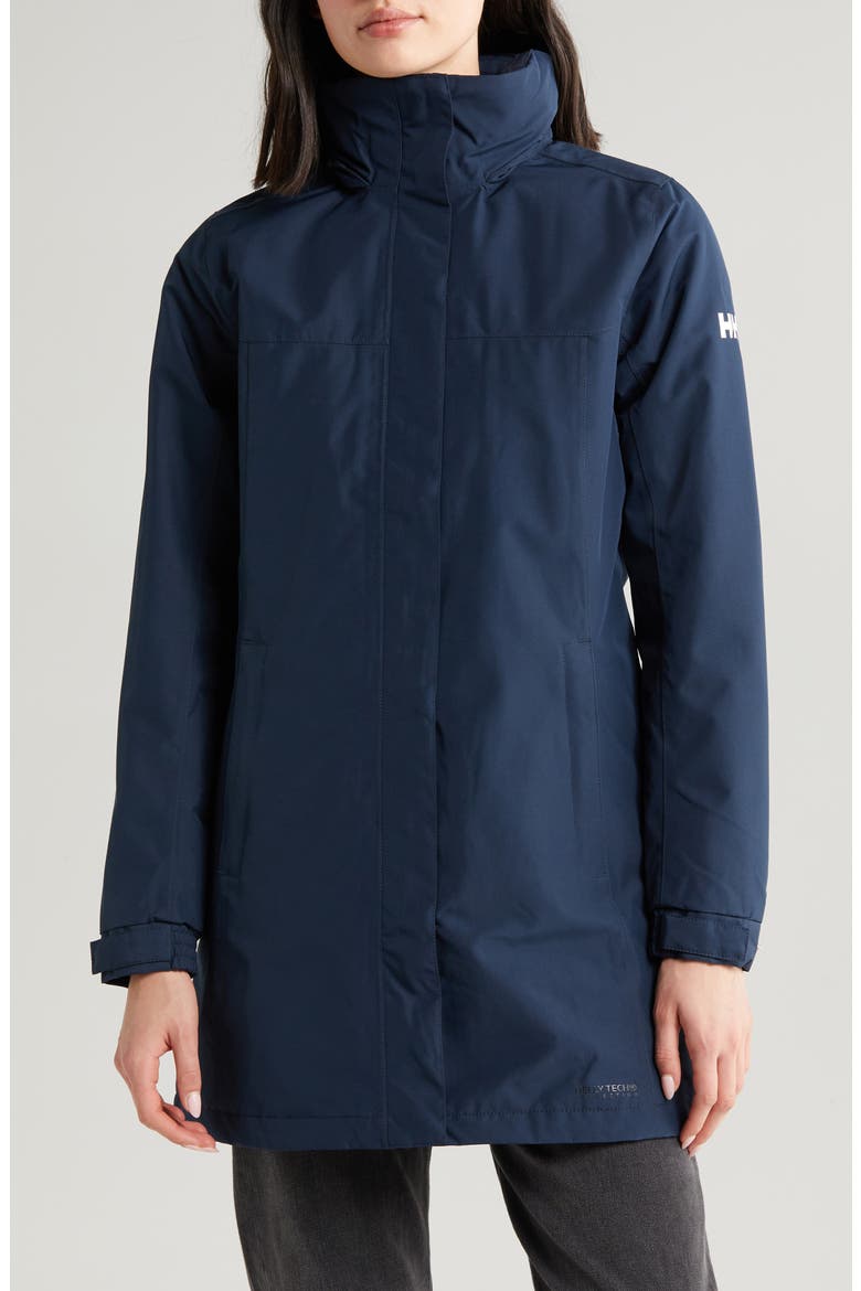 Aden Hooded Waterproof Insulated Rain Jacket, Alternate, color, 597 NAVY