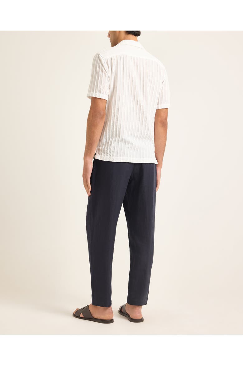 Alex Lino Relaxed Fit Italian Linen Drawcord Zip Fly Trousers, Alternate, color, NIGHT IRIS