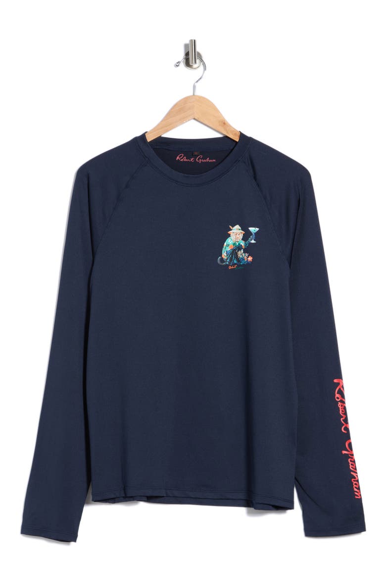 Long Sleeve Rashguard Shirt, Alternate, color, NAVY
