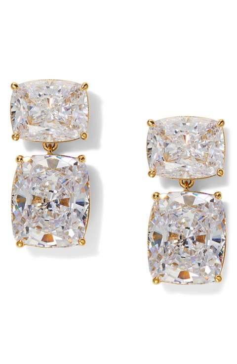 Northern Lights Cubic Zirconia Double Drop Earrings