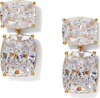 Northern Lights Cubic Zirconia Double Drop Earrings