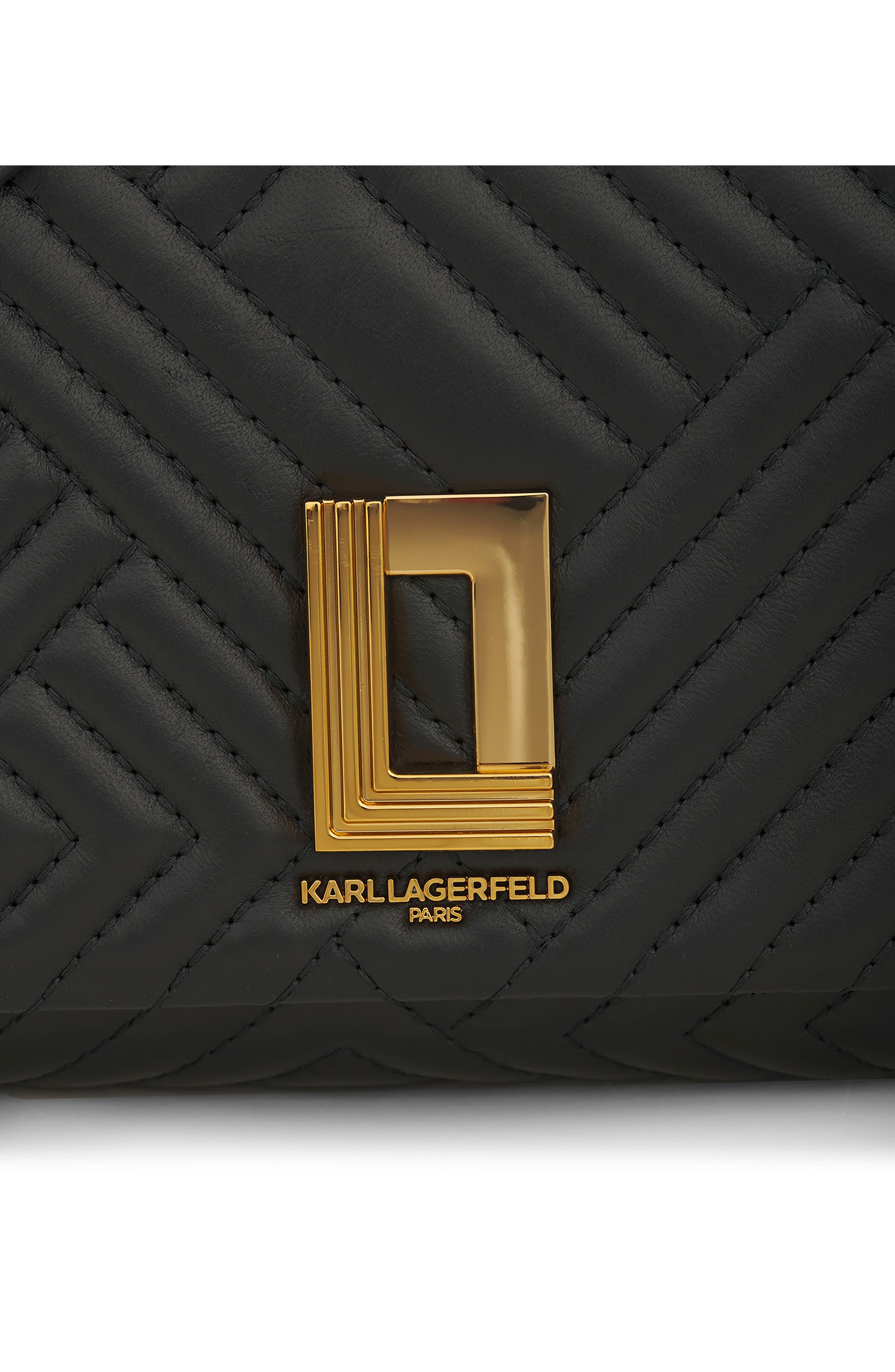KARL LAGERFELD PARIS Lafayette Geo Quilted Shoulder Bag, Alternate, color, 