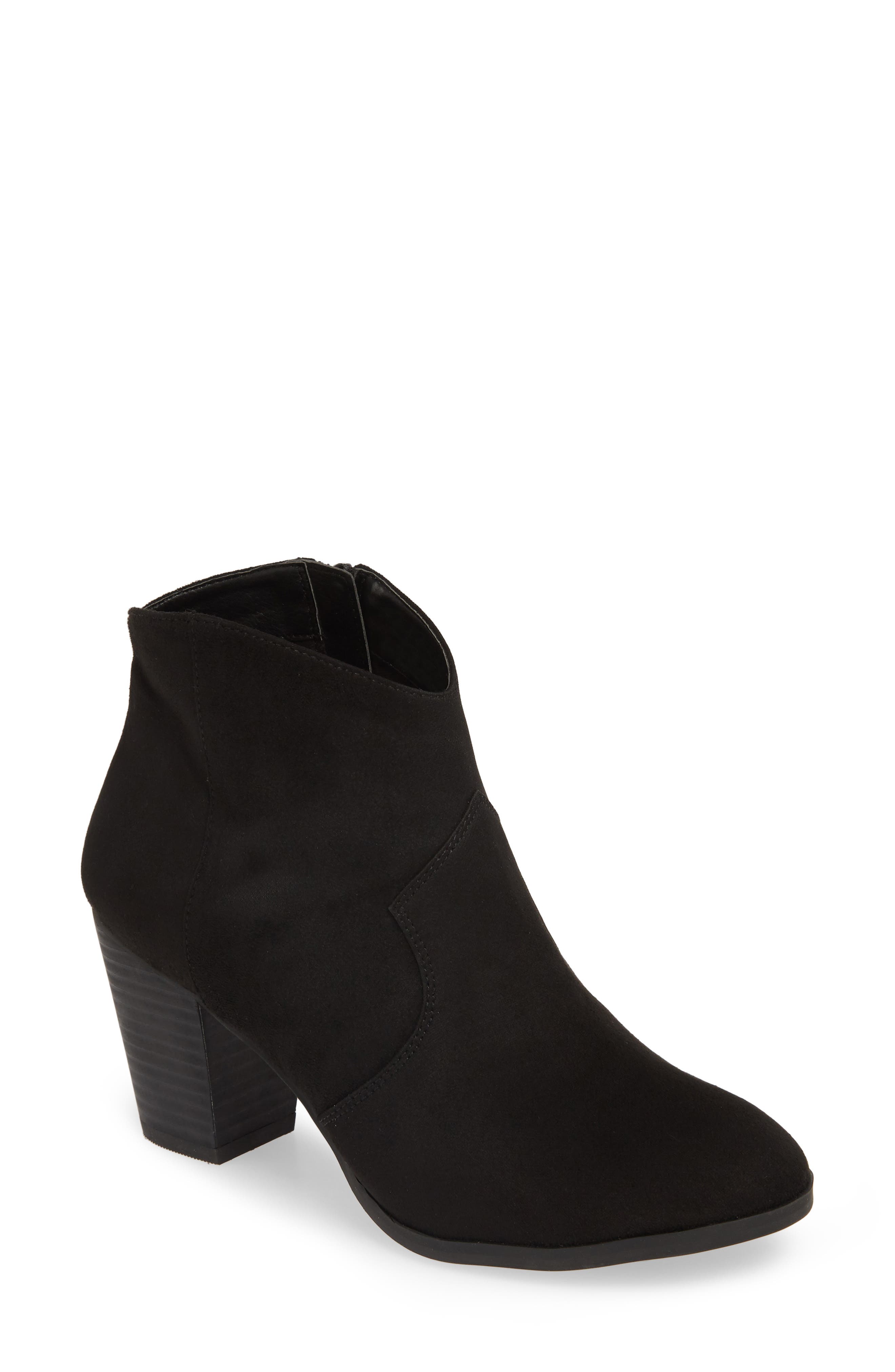Nolly Bootie, Main, color, BLACK FAUX SUEDE