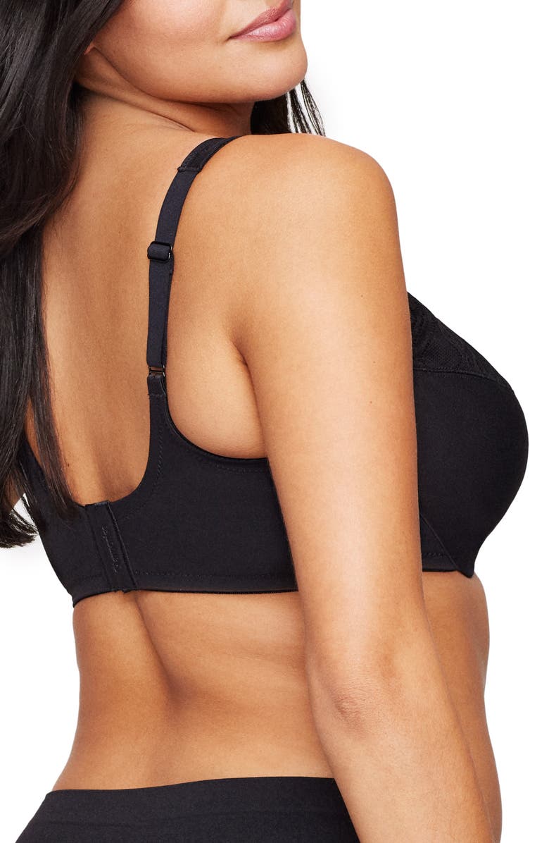 Glamorise Wonderwire Full Coverage Minimizer Bra, Alternate, color, Black