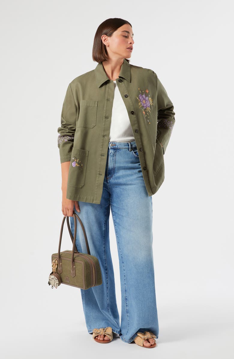 Marina Rinaldi Sriva Wide Leg Jeans, Alternate, color, 