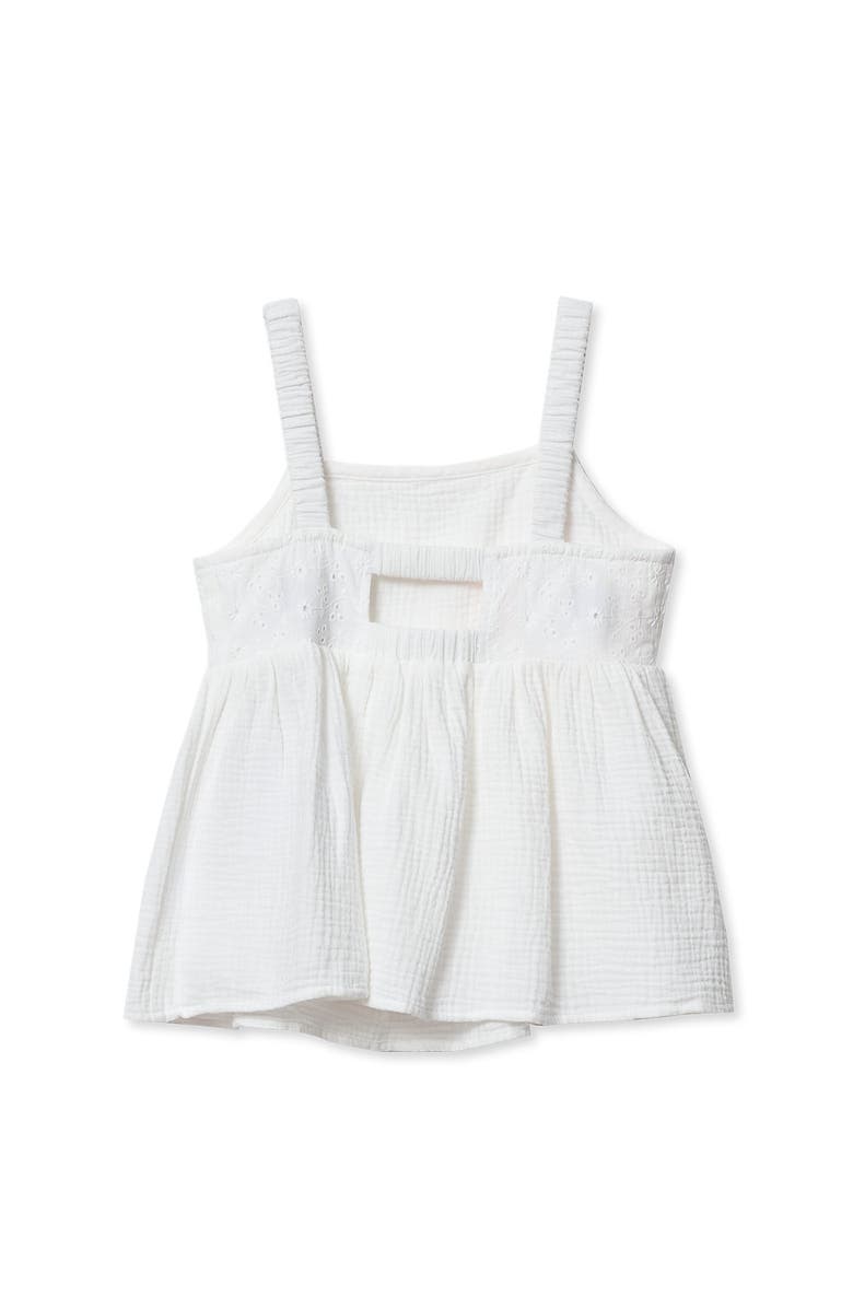 Lands' End Girls Woven Tank Top, Alternate, color, White