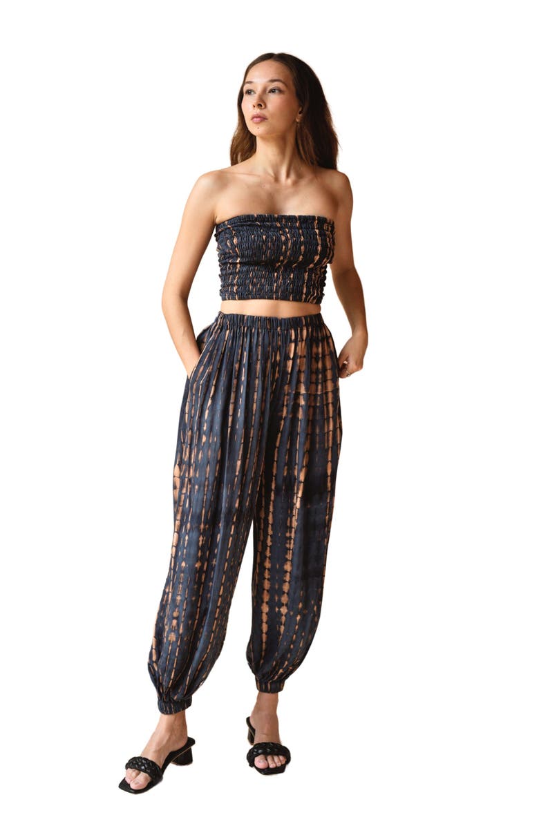 PINK HALEY Jane Balloon Pants With Matching Tube Top Set, Main, color, 