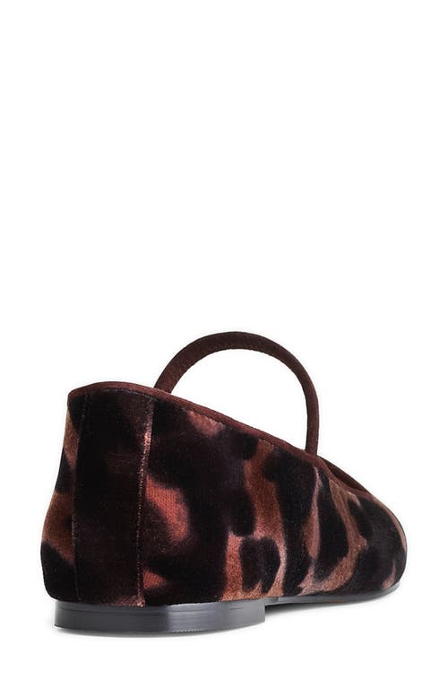 Madewell Greta Leopard Print Velvet Mary Jane Flat In Animal Print