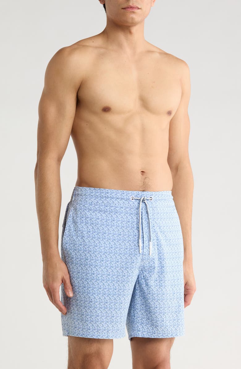 johnnie-O Barcelona Swim Trunks, Alternate, color, Navy