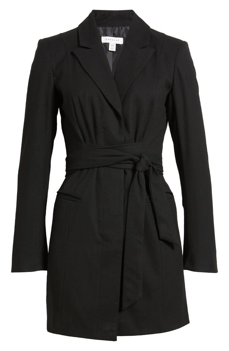 Topshop Long Sleeve Blazer Minidress, Alternate, color,