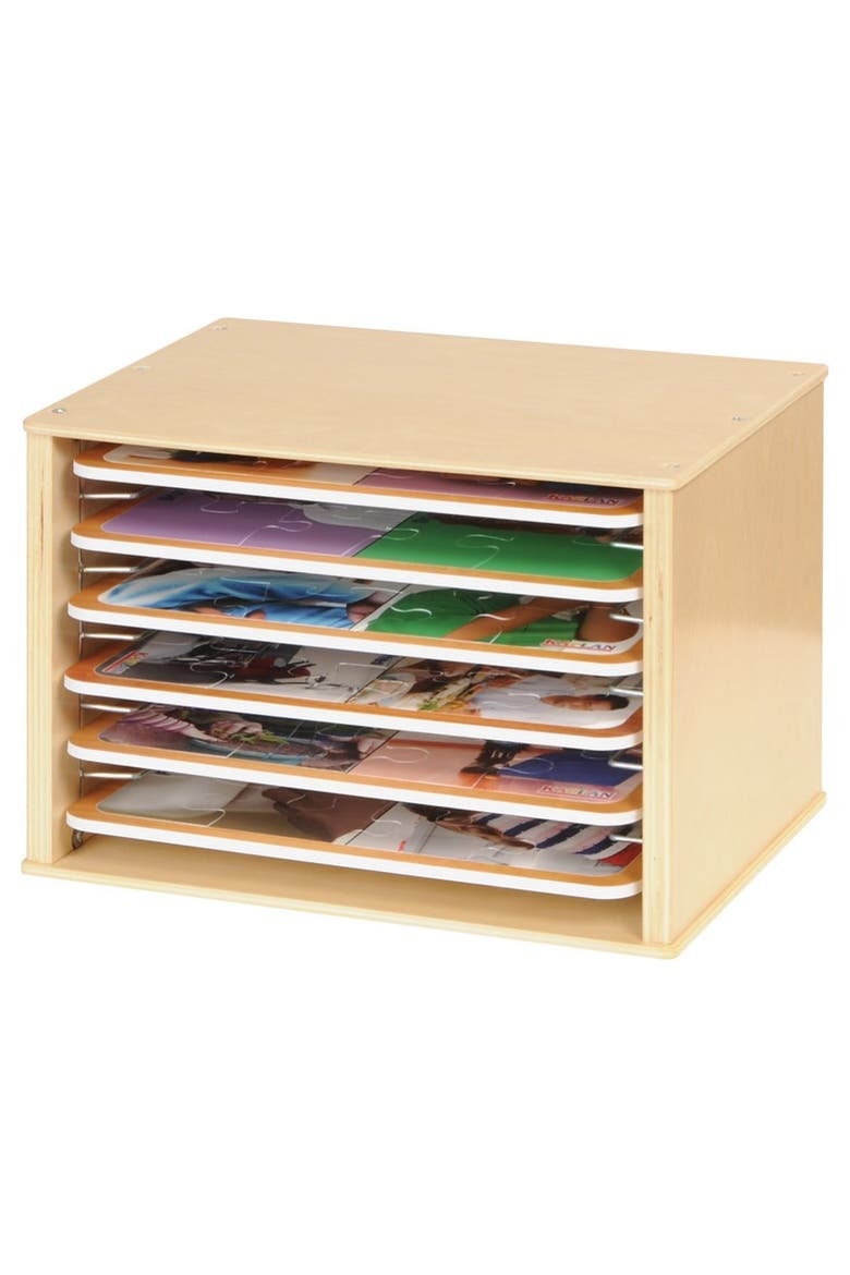 Kaplan Wooden Puzzle Rack, Alternate, color, Beige