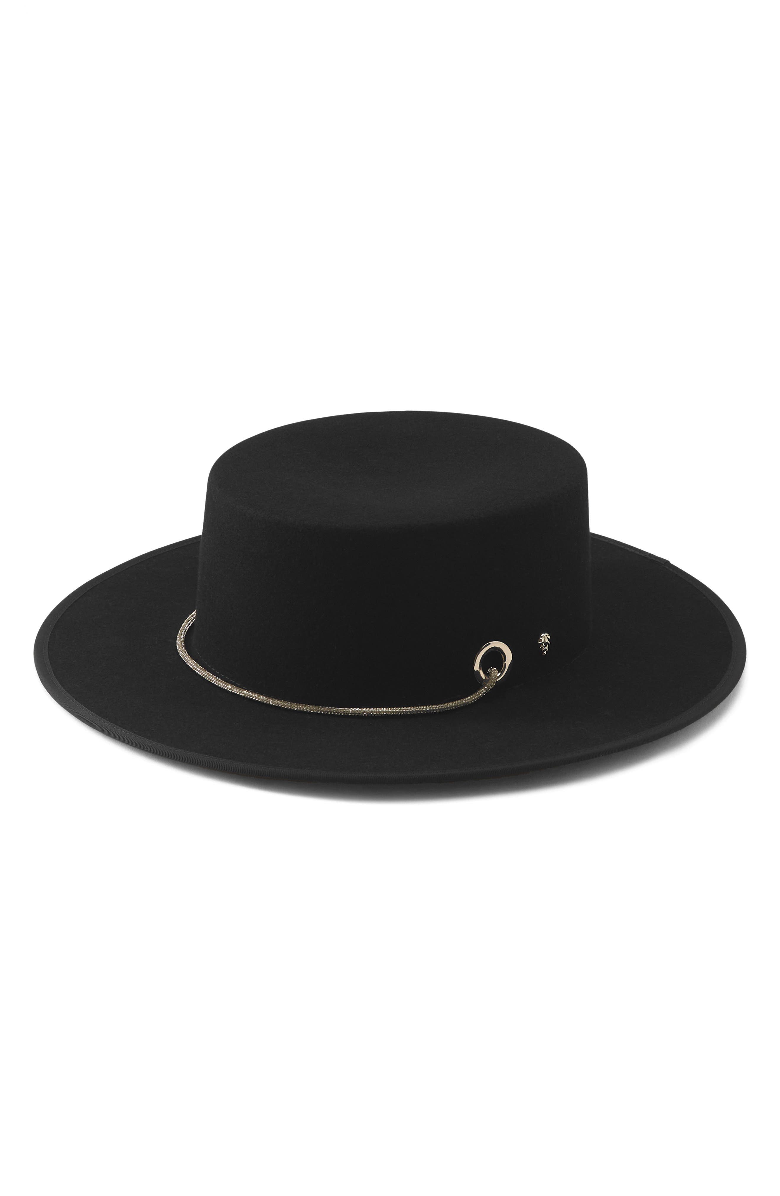 Nasia Wool Boater Hat