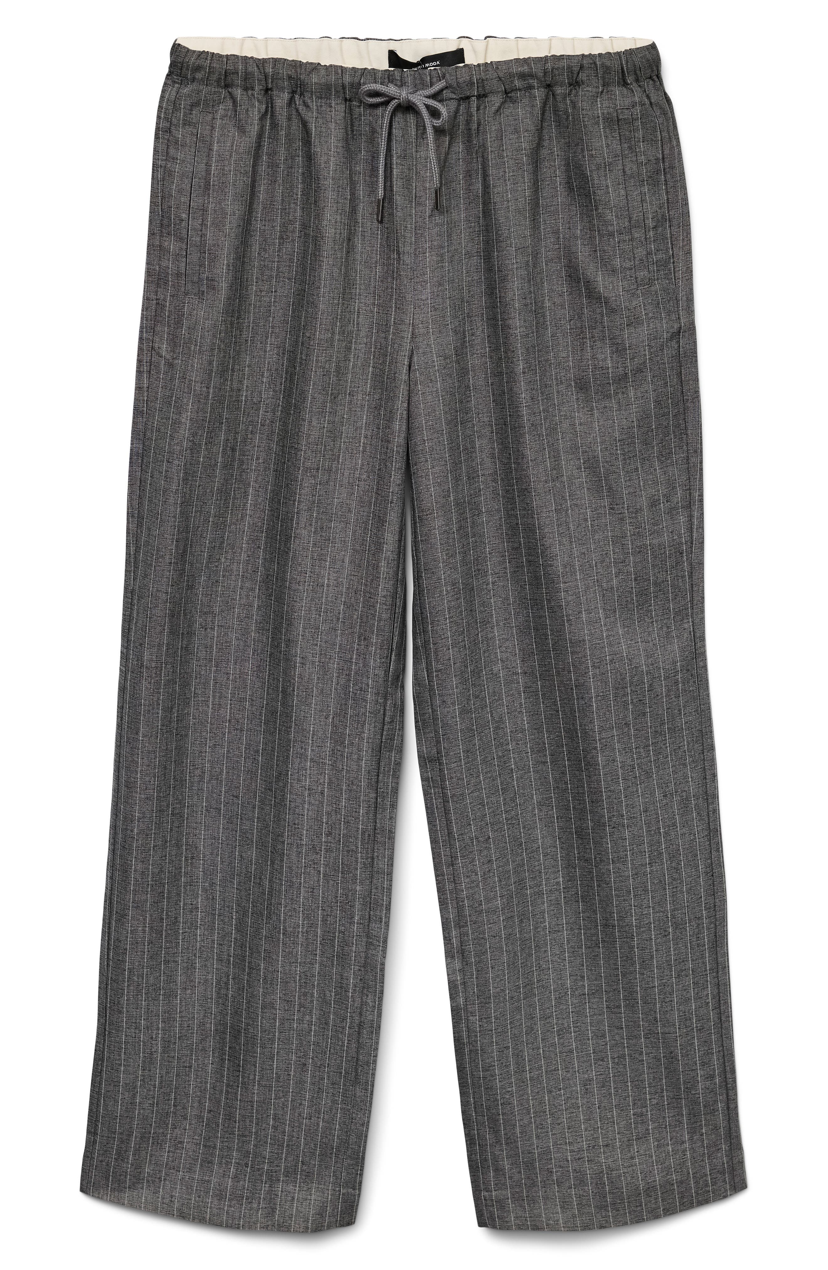 Rhoda Pinstripe Wide Leg Drawstring Pants - image 2