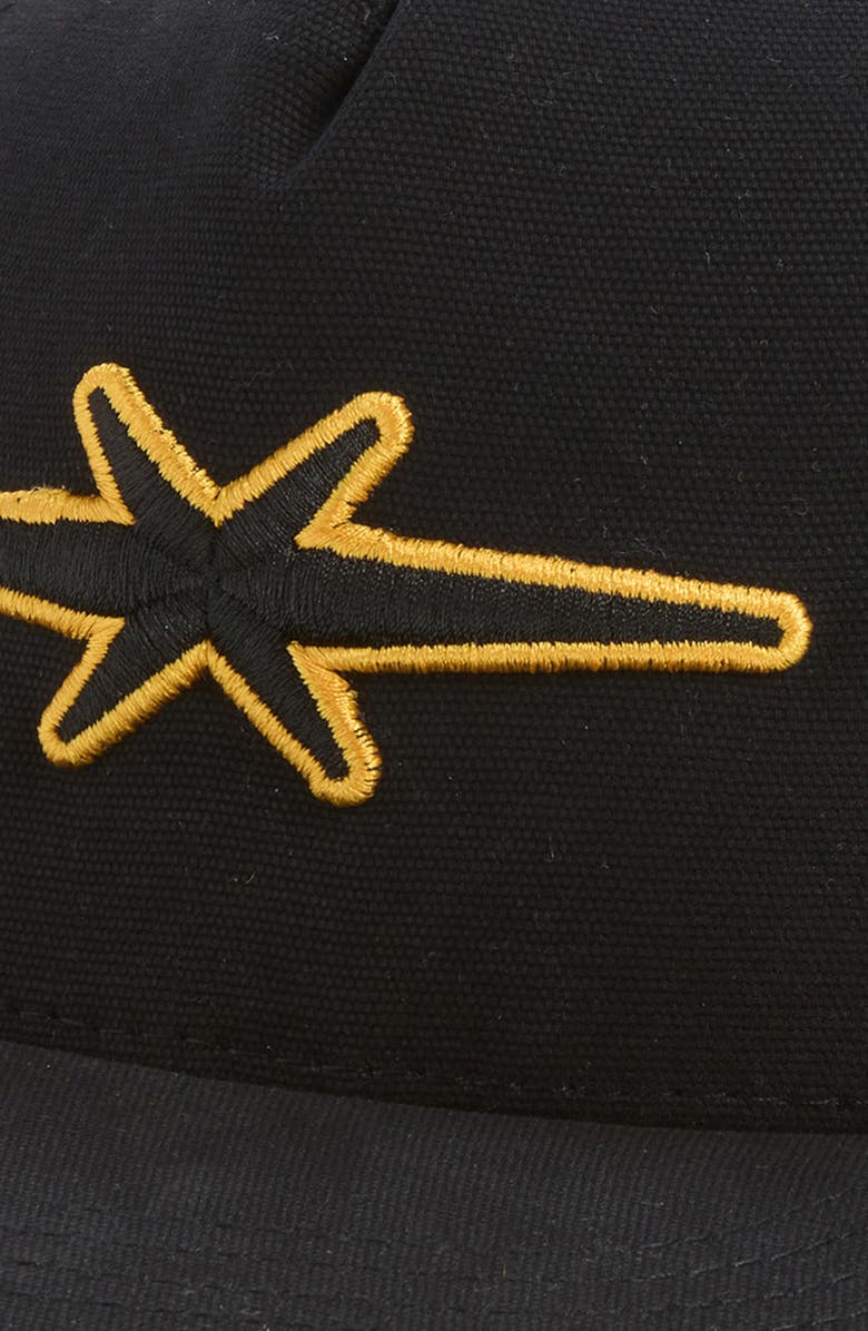 PHIPPS Star Logo Embroidered Snapback Trucker Hat, Alternate, color, Black