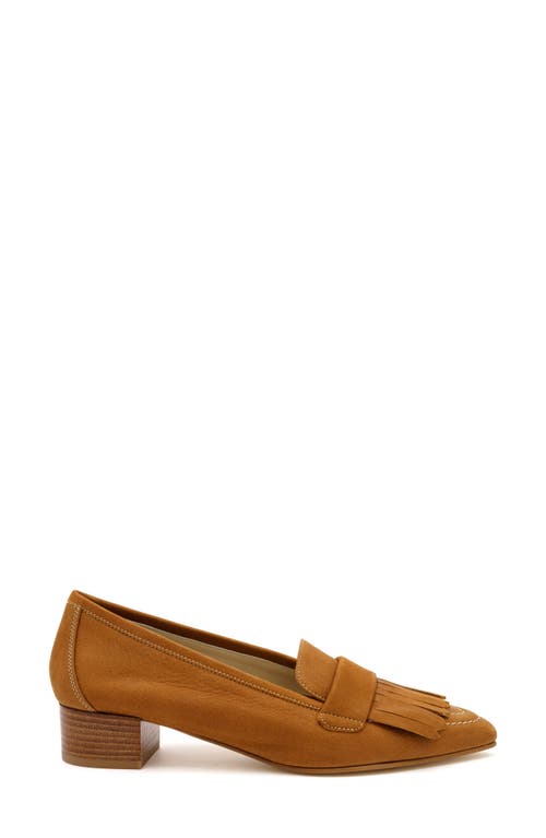 Amalfi By Rangoni Asti Pointed Toe Kiltie Loafer Pump In Cognac Long Beach