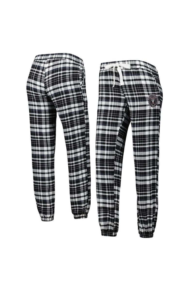 CONCEPTS SPORT Women's Concepts Sport Black Inter Miami CF Mainstay Flannel Sleep Pants, Main, color, 