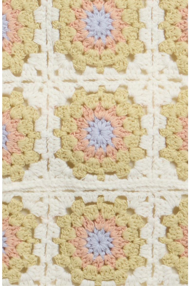 Citron Daisy Granny Square Romper, Alternate, color, IVORY