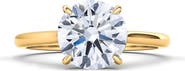 HauteCarat Round Brilliant Cut Lab Created Diamond Ring