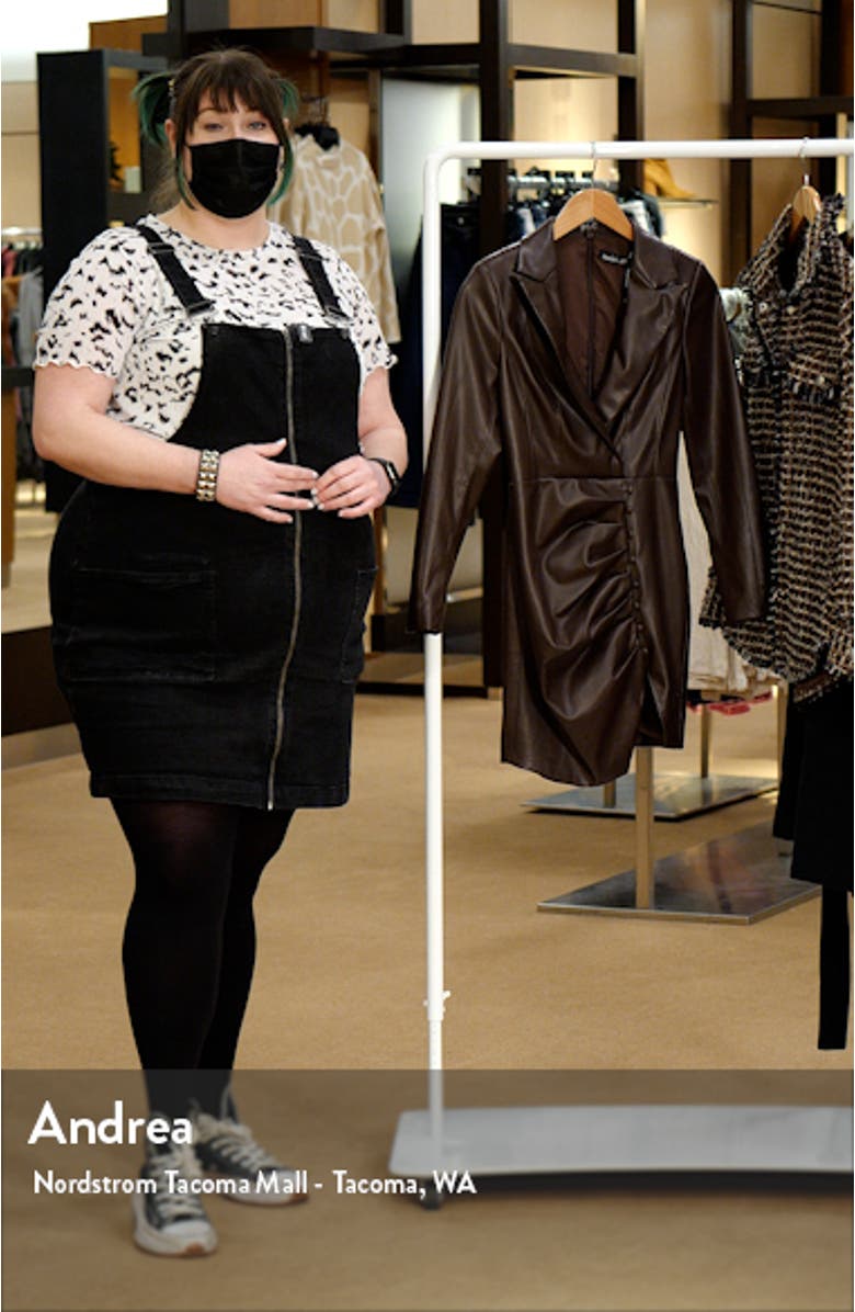 Faux Leather Blazer Minidress, sales video thumbnail