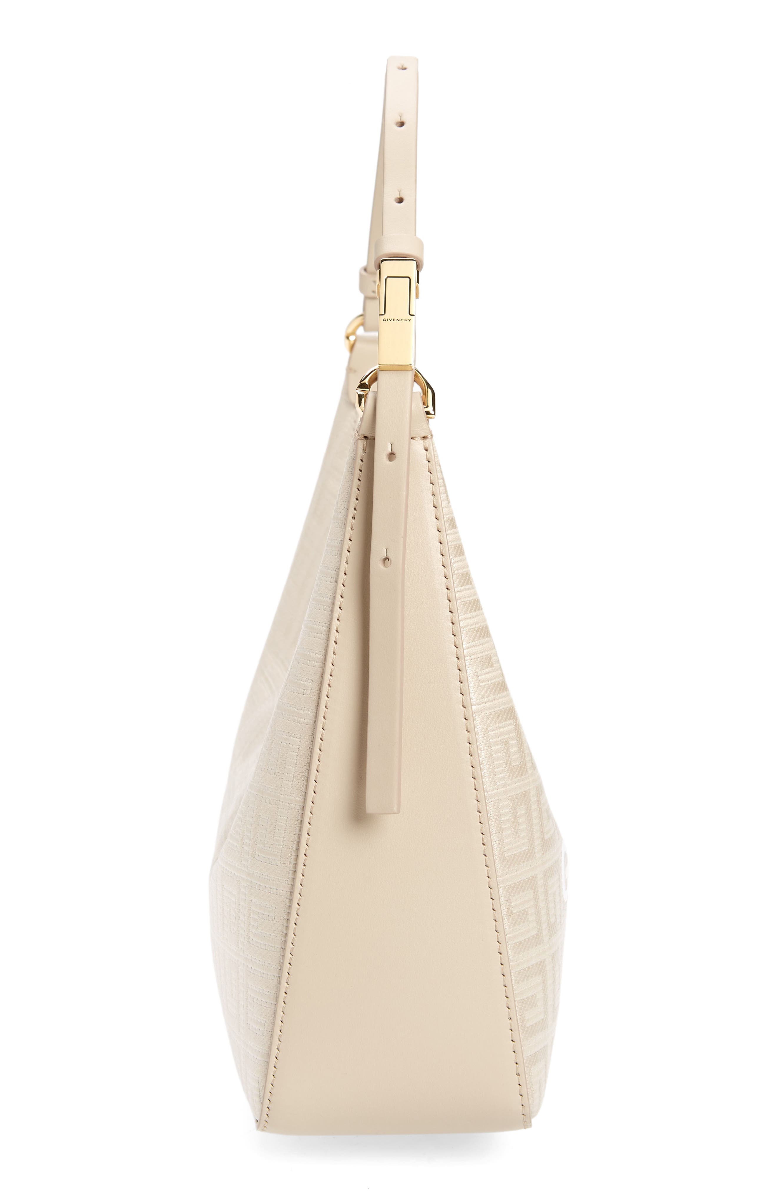 Small Moon Cut Out Logo Jacquard Hobo Bag, Alternate, color, NATURAL BEIGE