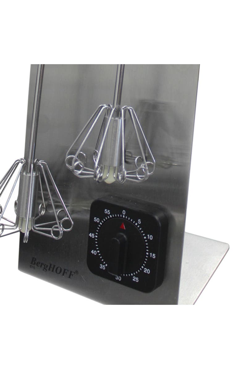 BergHOFF 2-Piece Whisk Set with Timer, Alternate, color, Silver