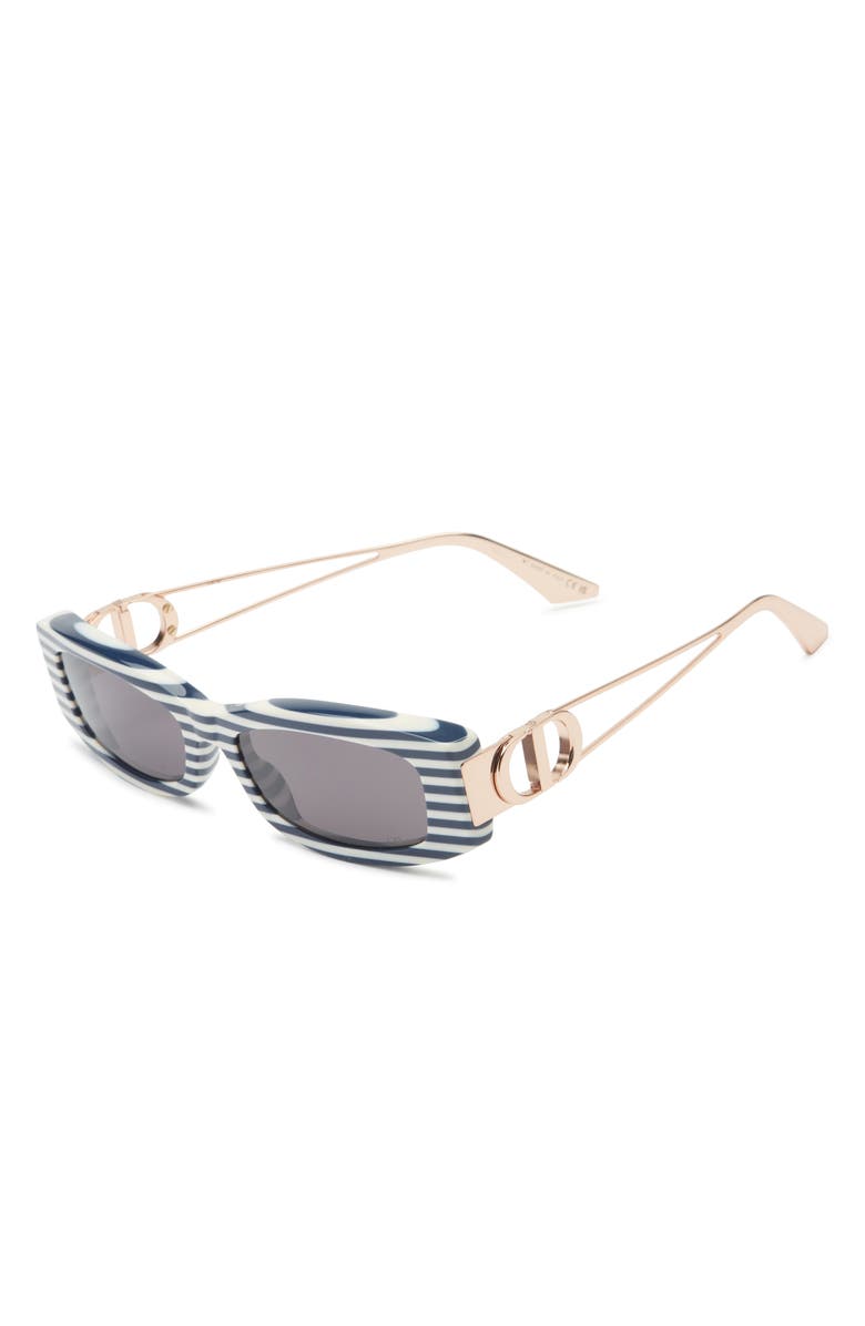 DIOR 30Montaigne S14I 54mm Rectangular Sunglasses, Alternate, color, Blue/ Other / Gradient Smoke