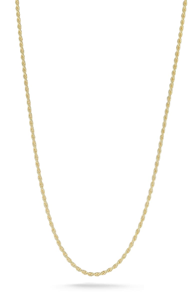 Ember Fine Jewelry 14K Yellow Gold Rope Chain Necklace, Main, color, Gold